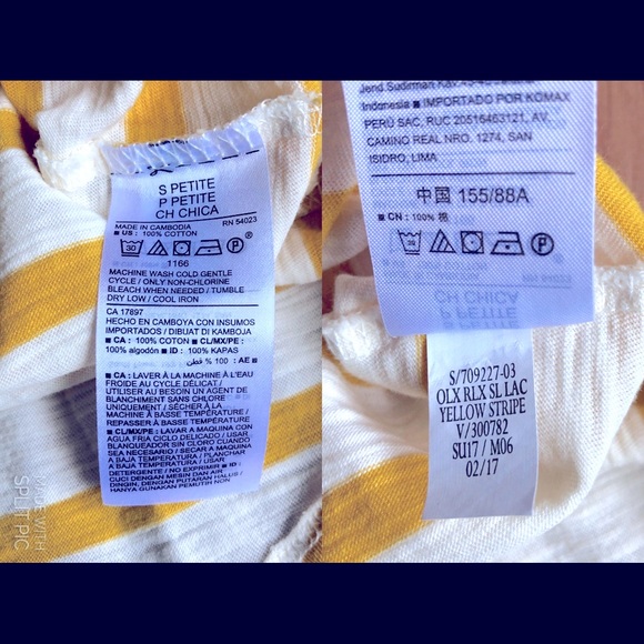 NEW OLD NAVY Sailor Tank Top Sleeveless Shirt Yellow Stripe Small Petite Women’s - Picture 5 of 12